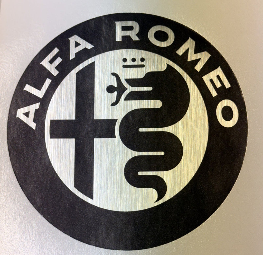 Custom Brushed Aluminum Decals