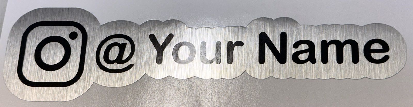 Custom Brushed Aluminum Decals